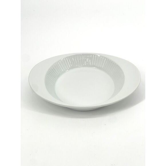 Dansk Fluted White Cafe Augratin Baking Dish Ribbed Shallow Casserole Japan 10” - Picture 1 of 5